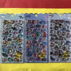 《正規品》ボンボンドロップシール　水族館限定 3種類セット　海水魚　海獣　深海魚