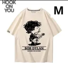 メンズTシャツM ベージュ　新品　ボブディランプリントTシャツM レア　再入荷