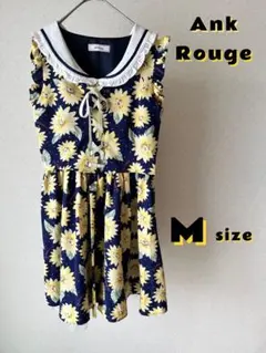 Ank Rouge アンクルージュ ノースリーブ セーラー ワンピース 花柄