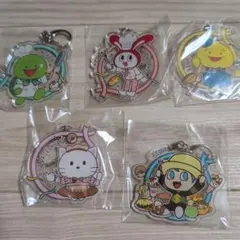 まいぜんシスターズ　カフェ　アクリルキーホルダー　5個セット