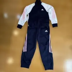 adidas ジャージ ネイビー/ホワイト/ピンク　上下セット　140