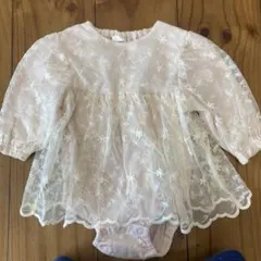 Cottoli ピンク レースロンパース　80
