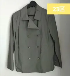 【未使用】23区 ショートトレンチコート カーキ サイズ40のサムネイル