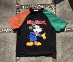 少し様子のおかしいミッキーマウス カラーブロックTシャツ Mのサムネイル