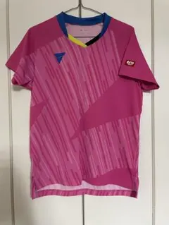 VICTAS ピンク ストライプ Tシャツ M