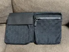 GUCCI ボディバッグ ブラック キャンバス