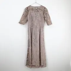 美品 ハレモード エンブロイダリーチュール パーティードレス オケージョンドレス