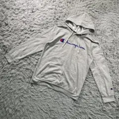 Champion チャンピオン ロゴ刺繍 パーカー FREE グレー