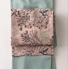名古屋帯 刺繍花柄 リメイク帯