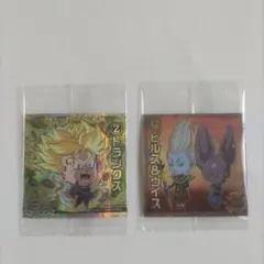 トランクス　ビルス＆ウイス　ドラゴンボール　ウエハース　シール2枚　 匿名配送