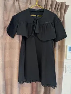 ブラックフリル付きワンピースセット　120cm