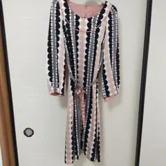 クレージュ★ドット柄長袖ワンピース