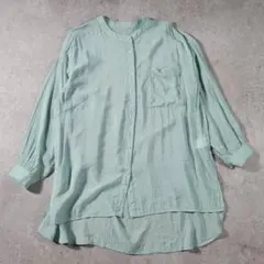りんご様専用【美品】eur3 エウルキューブ ミントブラウス チュニック（L）