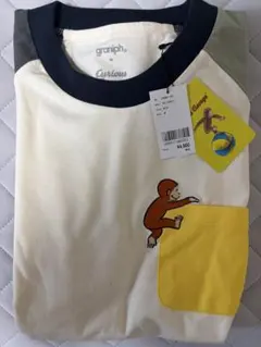 新品グラニフおさるのジョージロングTシャツロンTのサムネイル