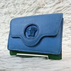 【希少・美品】ヴェルサーチ オールレザー 三つ折り財布 クロコ型押し メデューサ 希少・美品】ヴェルサーチ オールレザー 三つ折り財布 クロコ型押し