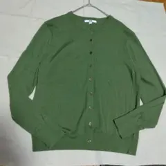 ユニクロ　UNIQLO メリノクルーネックカーディガン　サイズL 　ウール