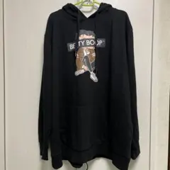 ベティ・ブープ フード付きパーカー 黒 大きめ