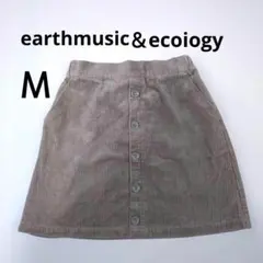 earthmusic&ecology /コーデュロイ/ミニスカート/ウエストゴム
