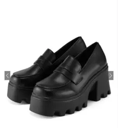 レザー厚底ローファー[ci463]