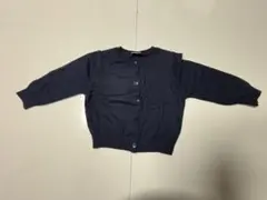 petit main ネイビー カーディガン S 春秋 長袖
