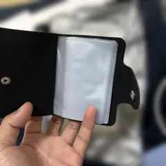 黒 合成皮革 カードケース
