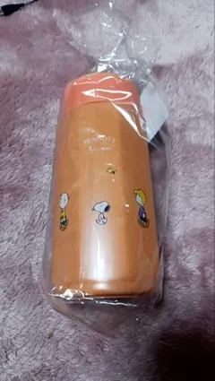 値下　PEANUTS スヌーピー ステンレス水筒 オレンジ　350ml 未使用品