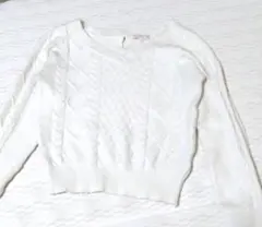 プロポーション　白ニットトップス