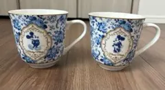 ミッキー ミニー 花柄 マグカップ 2個セット
