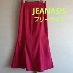 JEANASISピンク フレアロングスカートのサムネイル