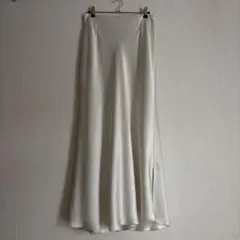 IENA ダブルサテンスカート　ホワイトA サイズ40