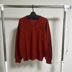 Polo Ralph Lauren 赤 Vネック セーター