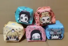 鬼滅の刃 キーチェーン付きミニポーチ 5点セット