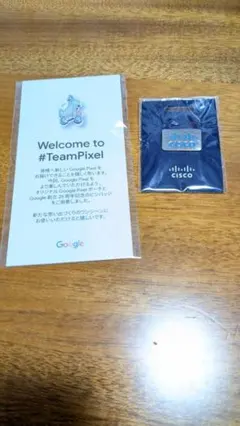 Google Pixel 創立25周年記念ピンバッジ & Cisco ピンバッジ
