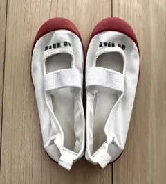 MOONSTAR ストラップ付き上履き ホワイト/レッド 17.0cm