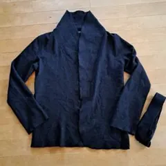 長袖 ショールカラー カーディガン ブラックCOMME CA DU MODE