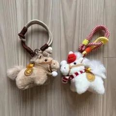 馬のぬいぐるみストラップ　二体セット