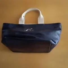 Kitamura　黒白（クリーム）レザーミニトートバッグ