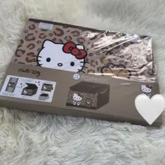 新品未使用 ハローキティ ヒョウ柄 フタ付き収納ボックス しまむら アベイル