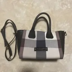 BLUE LABEL チェック柄ショルダーバッグ