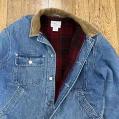 80s USA製 ラルフローレン デニム ジャケット ブランケット裏地