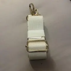 ホワイトショルダーストラップ ゴールド金具