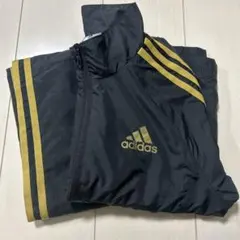 adidas ジャージ上下セット ブラック/ゴールド　120 130