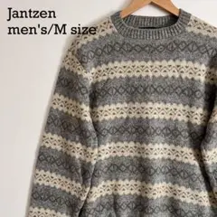 USA製 80s 90s Jantzen ジャンセン 総柄 ニット セーター M