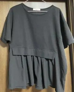 未使用❤︎samansa mos2blueシフォンフレアトップスのサムネイル