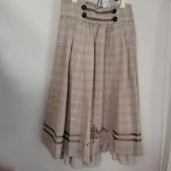 アクシーズファム　ハイウエストチェック柄スカート