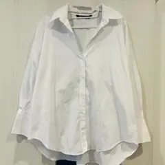 ザラ　ホワイト シャツ　ブラウス　長袖　M