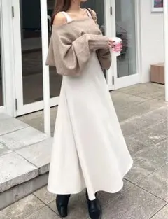 Maison de Lyla ニットカーディガンセットワンピース - メルカリ