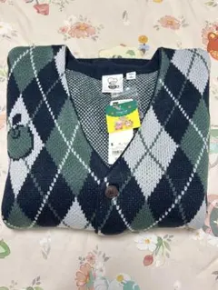 GU カービィコラボ Vネックニットカーディガン グリーン 新品タグ付きのサムネイル