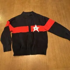 agnès b. カーディガン 4 ans 黒/赤