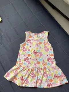 H&M ワンピース 4-6ヶ月 68cm 蝶々 お花